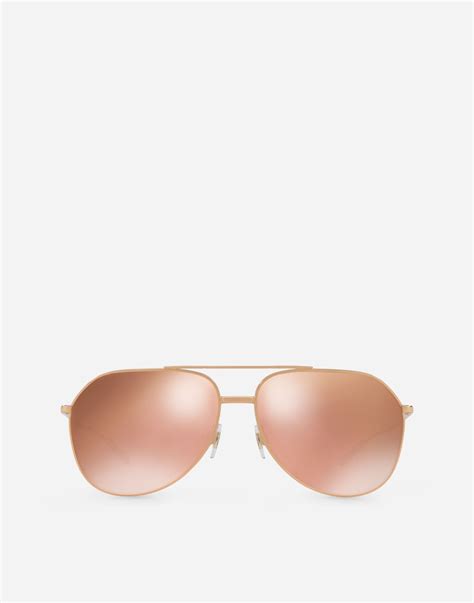 aviator sunglasses dolce gabbana|Aviator Sunglasses In Gold.